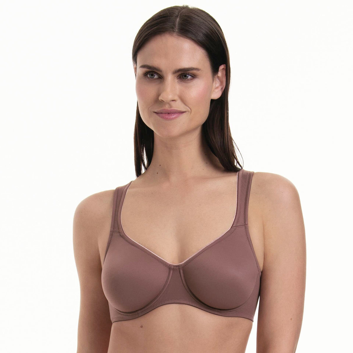 Woman wearing Anita Rosa Faia Twin Bra in Berry | EnVe Lingerie