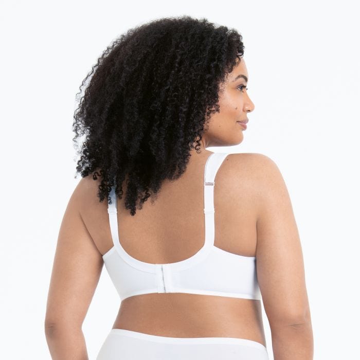 Anita Twin Underwired Bra in White Back view | EnVie Lingerie