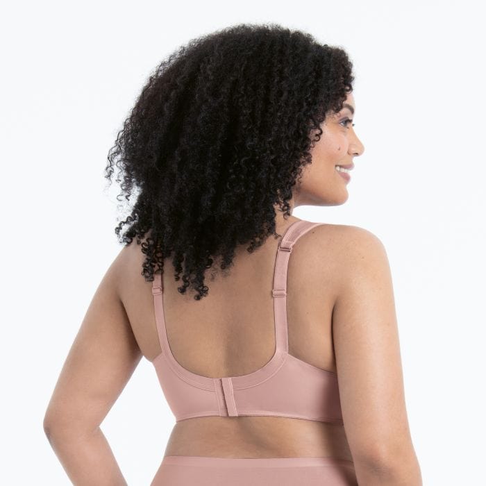 Anita Twin Underwired Bra Rosewood Back View | Envie Lingerie