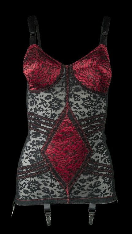 Rago Open Corselette in Red and Black | EnVie Lingerie
