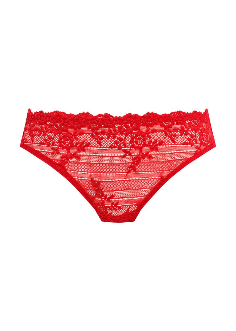 Wacoal Embrace lace Brief Equestrian Red Front | EnVie Lingerie