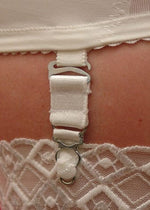 Berdita Suspender Short / White Berdita Metal Suspender Hook