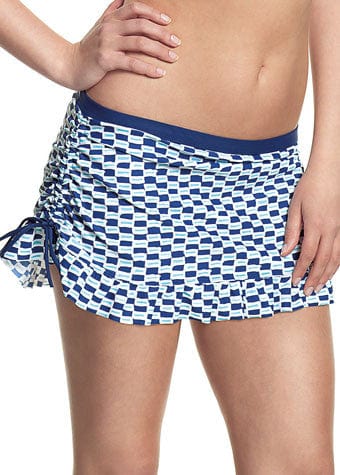 Cleo Swimwear UK 8 / Navy Multi Cleo Lucille Skirted Pant