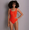 Anita Elouise Swimsuit with Zip Orange Red