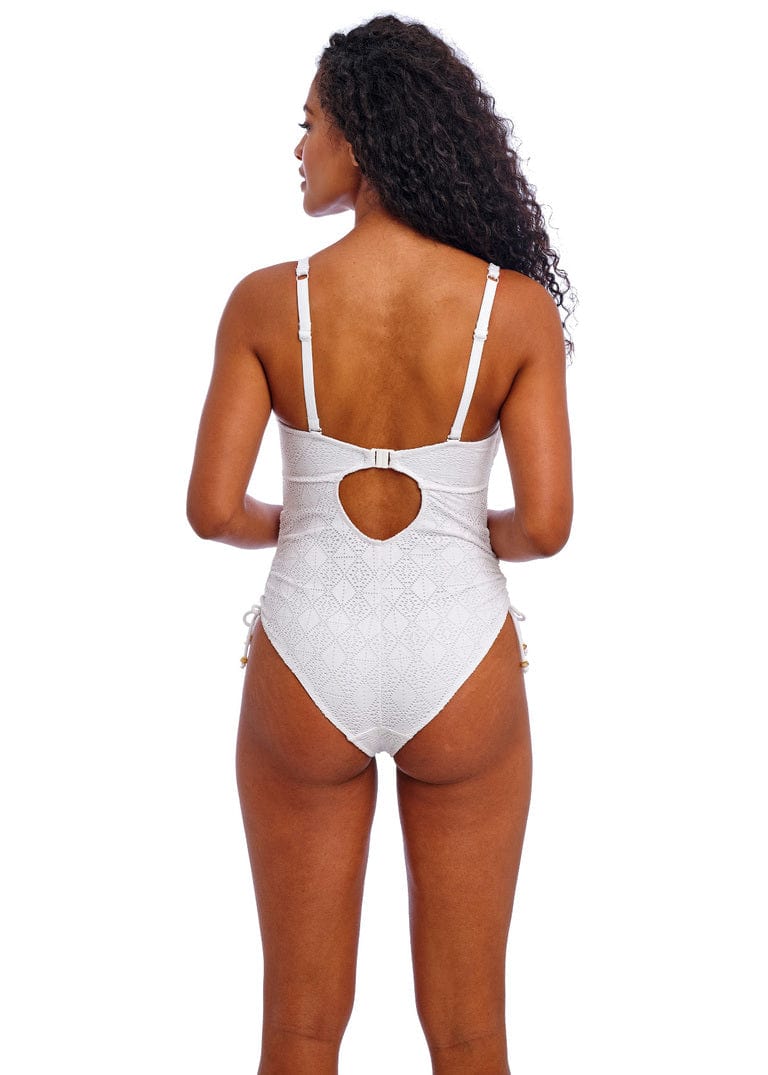 Freya Swim Nomad Nights White Swimsuit with normal straps| EnVie Lingerie
