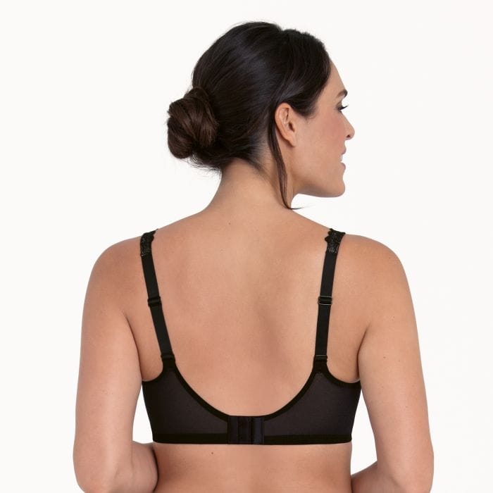Anita Elouise Back view of Mastectomy Br in Black | EnVie Lingerie