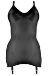 Silhouette Black Open Corselette with suspenders