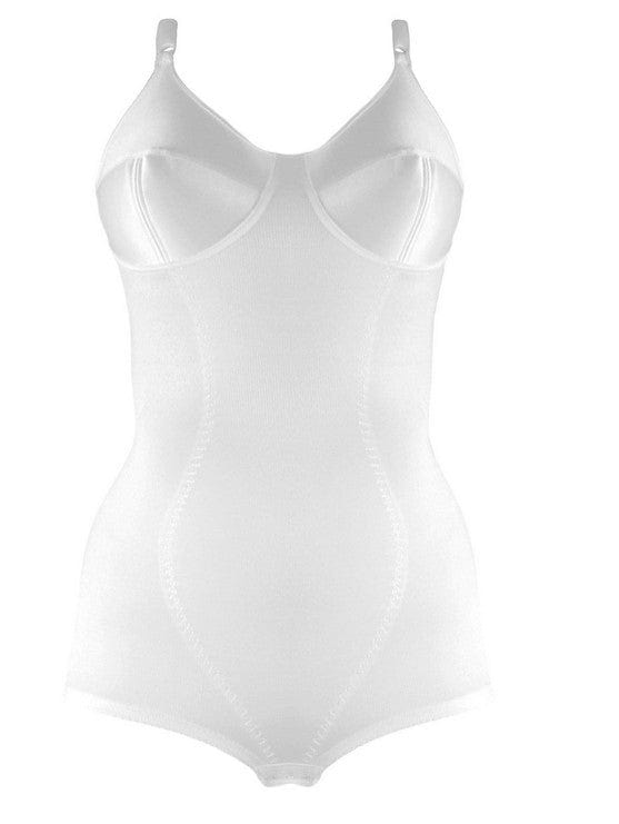 Silhouette Madam X White Pantie Corselette Front View White | EnVie Lingerie