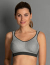 Anita Active Extreme Control Sports Bra Grey |Heather Front View | EnVie Lingerie