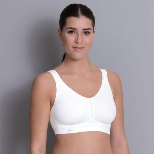 Anita Active Light & Firm Sports Bra (White) Front View | EnVie Lingerie