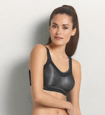 Anita Active Momentum Sports Bra Black front view | Envie Lingerie