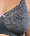 Anita Care Fleur Mastectomy Bra Anthracite close up | EnVie Lingerie