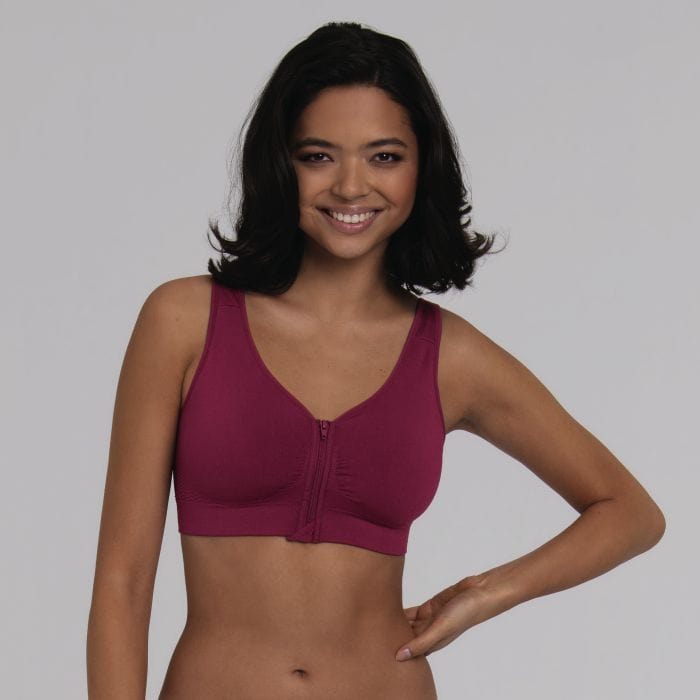 Buy Zip Front Closure Surgical Sports Bra, Post Surgery Mastectomy