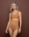 Bye Bra Bras Light Brown / S Bye Bra Bra Top V-Neck