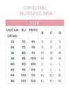 Bravado Original Nursing Bra Size Chart