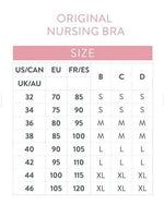 Bravado Original Nursing Bra Size Chart
