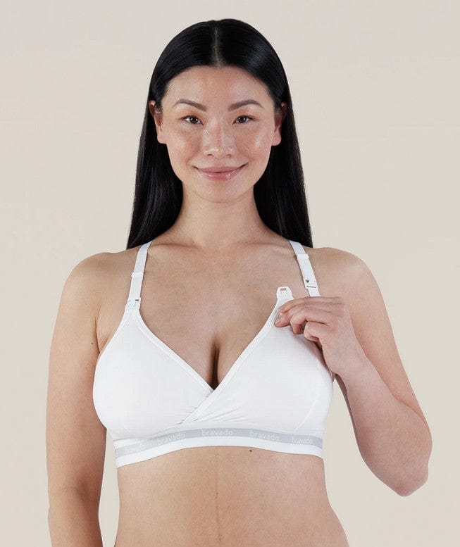 Bravado Original Nursing Bra White Front | EnVie Lingerie
