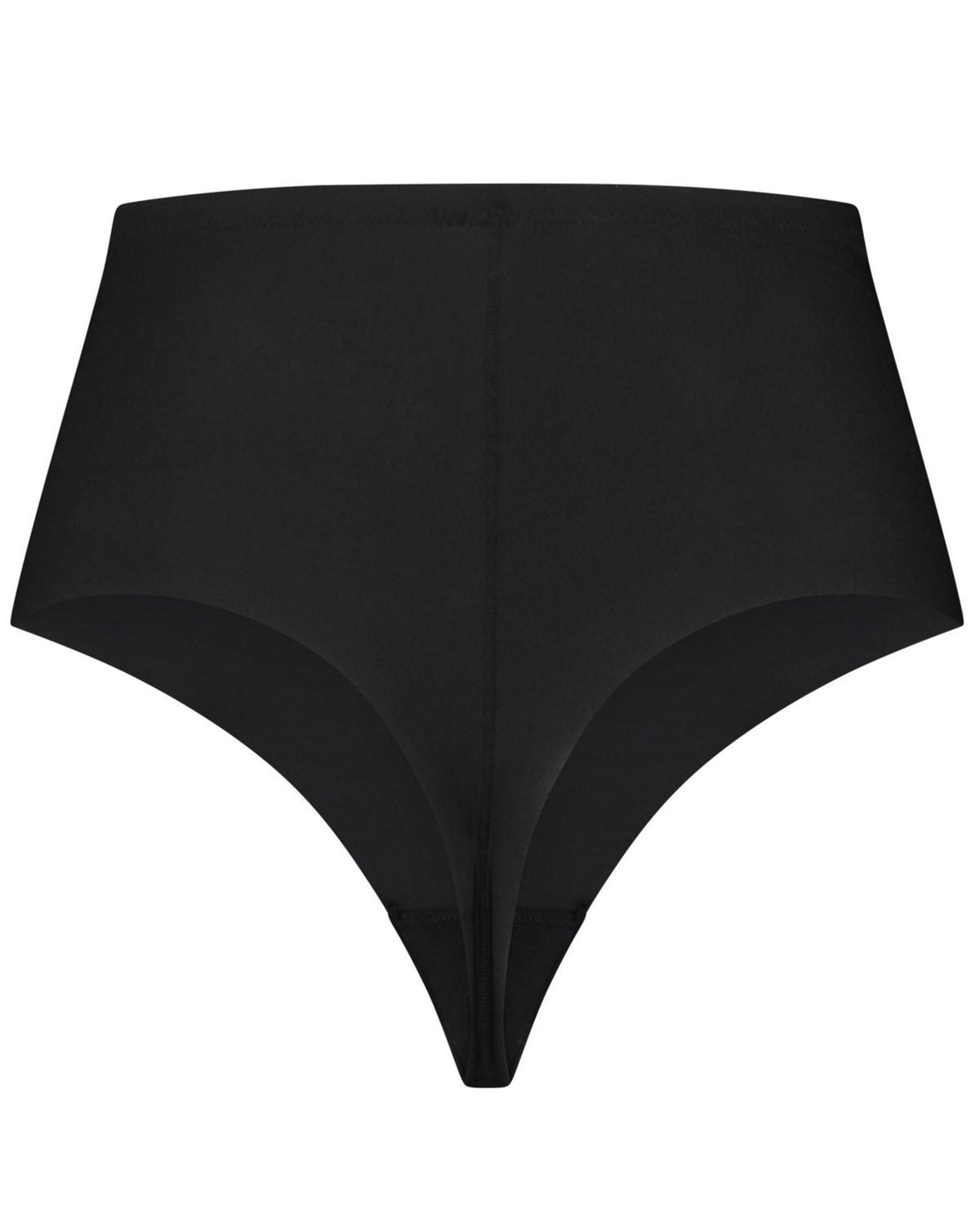 Bye Bra Sculpting Mid Waist Thong Back view in black | EnVie lingerie