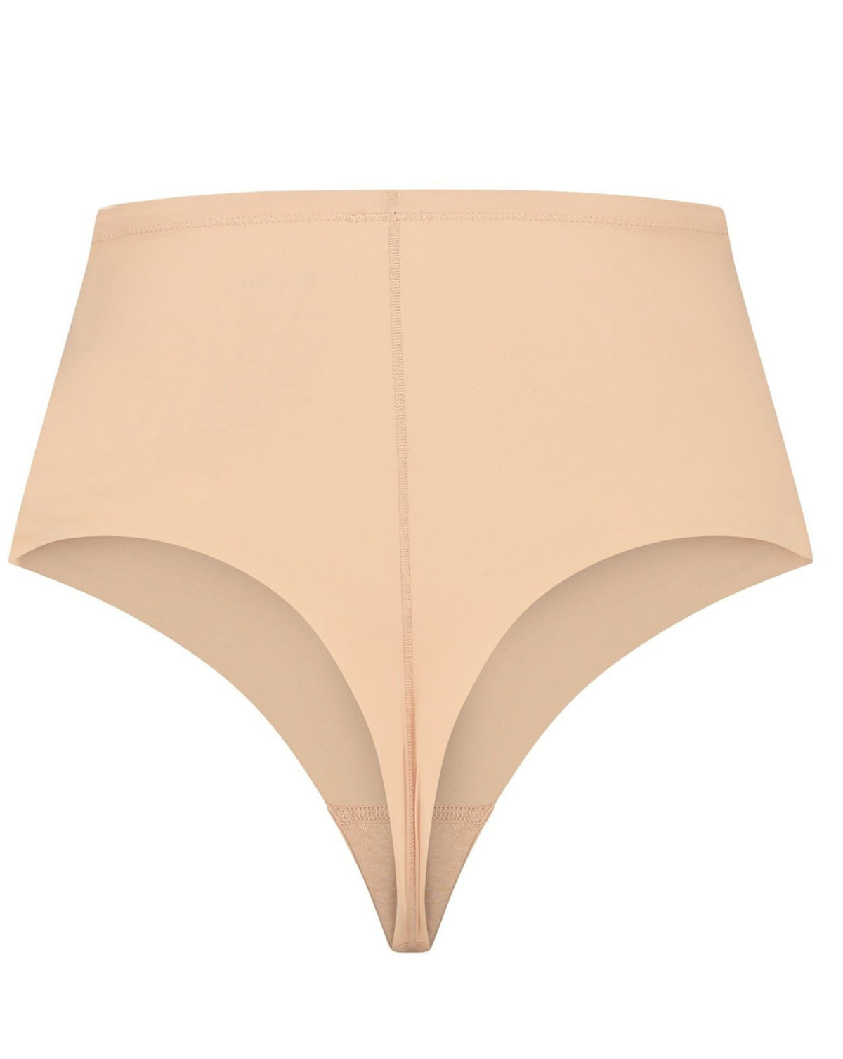 Bye Bra Sculpting Mid Waist Thong in Beige Back View | EnVie Lingerie