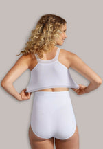 Carriwell Comfort Post Surgery Bra White Back View | EnVie Lingerie