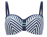Cleo Lucille Bandeau Bikini Top Nautical