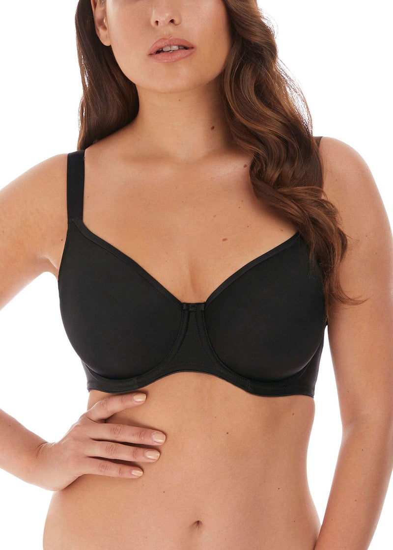 Fantasie Bras 30D / Black Fantasie Smoothing Underwired Seamless Balcony Bra FL4520