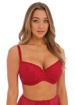 Fantasie Ana Red Underwired Padded Half Cup Bra | EnVie Lingerie