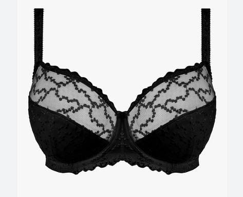 Fantasie Ana Undewired Side Support Bra Black Front View | EnVie Lingerie