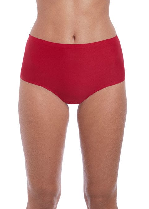 Fantsie Smoothease Red Invisible Stretch Full Brief Front View | EnVie Lingerie