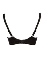 Freya deco Underwired Moulded Plunge T-Shirt Bra Black Back View | Envie Lingerie