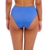 Freya Jewel Cove High Waist Brief Azure Polka Dot Back View