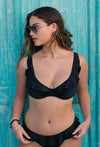 Freya Jewel Cove Bikini Top Plain Black Front 