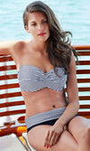 Panache Swimwear 30D Panache Anya Stripe Strapless Bandeau Bikini Top