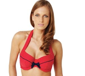 Panache Swimwear 34D / Red Panache Britt Halterneck Bikini Top