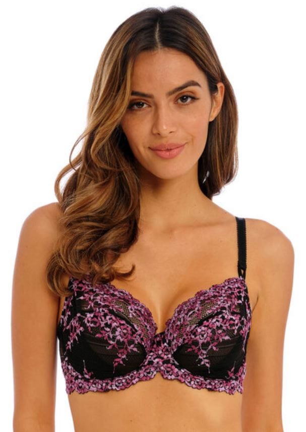 Wacoal Embrace Lace Multi-Underwired Bra (Black/Berry) – Envie