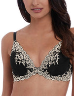 Wacoal Embrace Lace Plunge Underwired Bra Close up | EnVie Lingerie