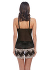 Wacoal Lingerie Embrace Lace Black Chemise Back View | EnVie Lingerie