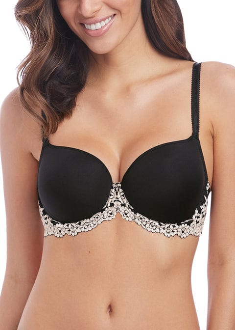 Wacoal Embrace Lace Contour Bra Black Front | EnVie Lingerie