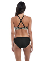 Wacoal Lingrie Embrace Lace Black Plunge Underwird Bra Criss Cross Back View | EnVie Lingerie