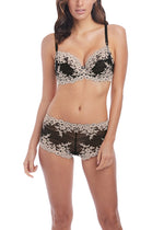 Wacoal Lingerie Embrace lace Black Underwired Bra Front View | EnVie Lingerie