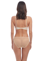 Wacoal Lingerie Embrace lace Naturally Nude Ivory Plunge Bra Back | EnVie Lingerie