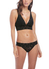 Wacoal Lingerie Halo Lace Black Brief Front View | EnVie Lingerie