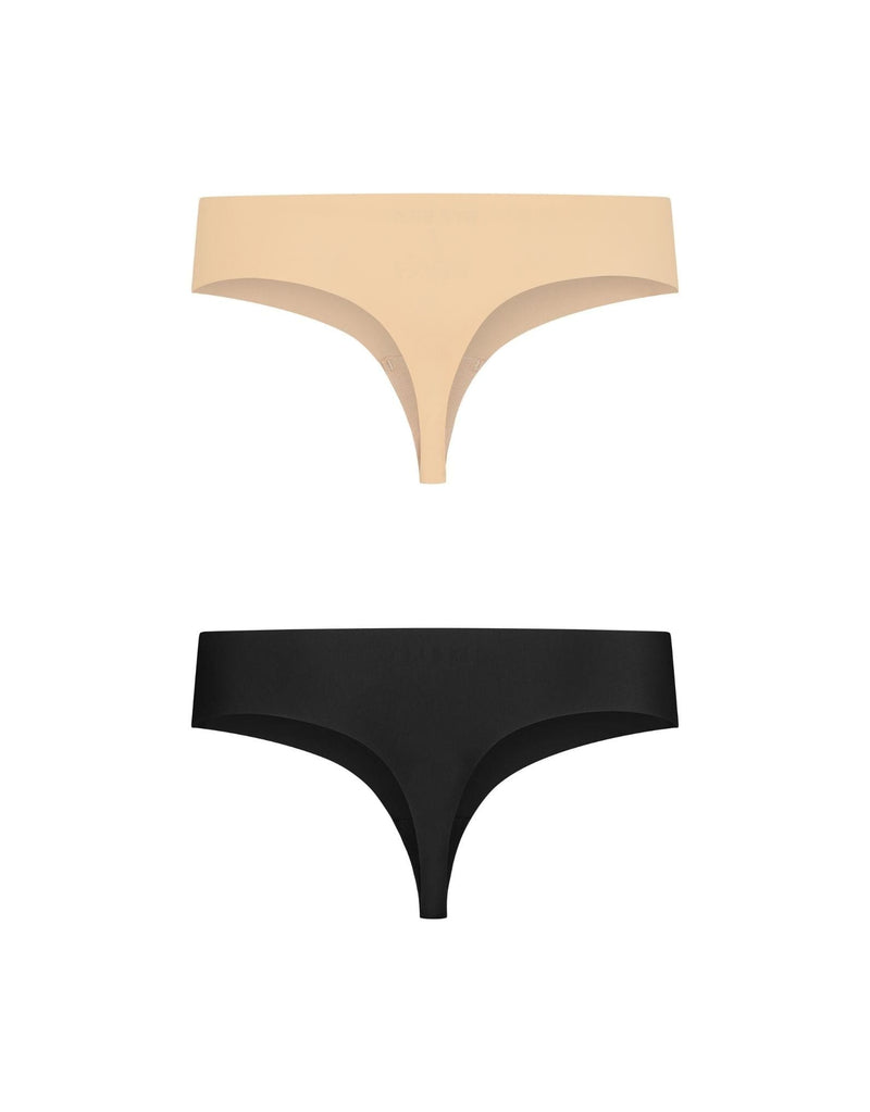 Bye Bra Thongs Beige & Black / S Bye Bra Invisible Thong